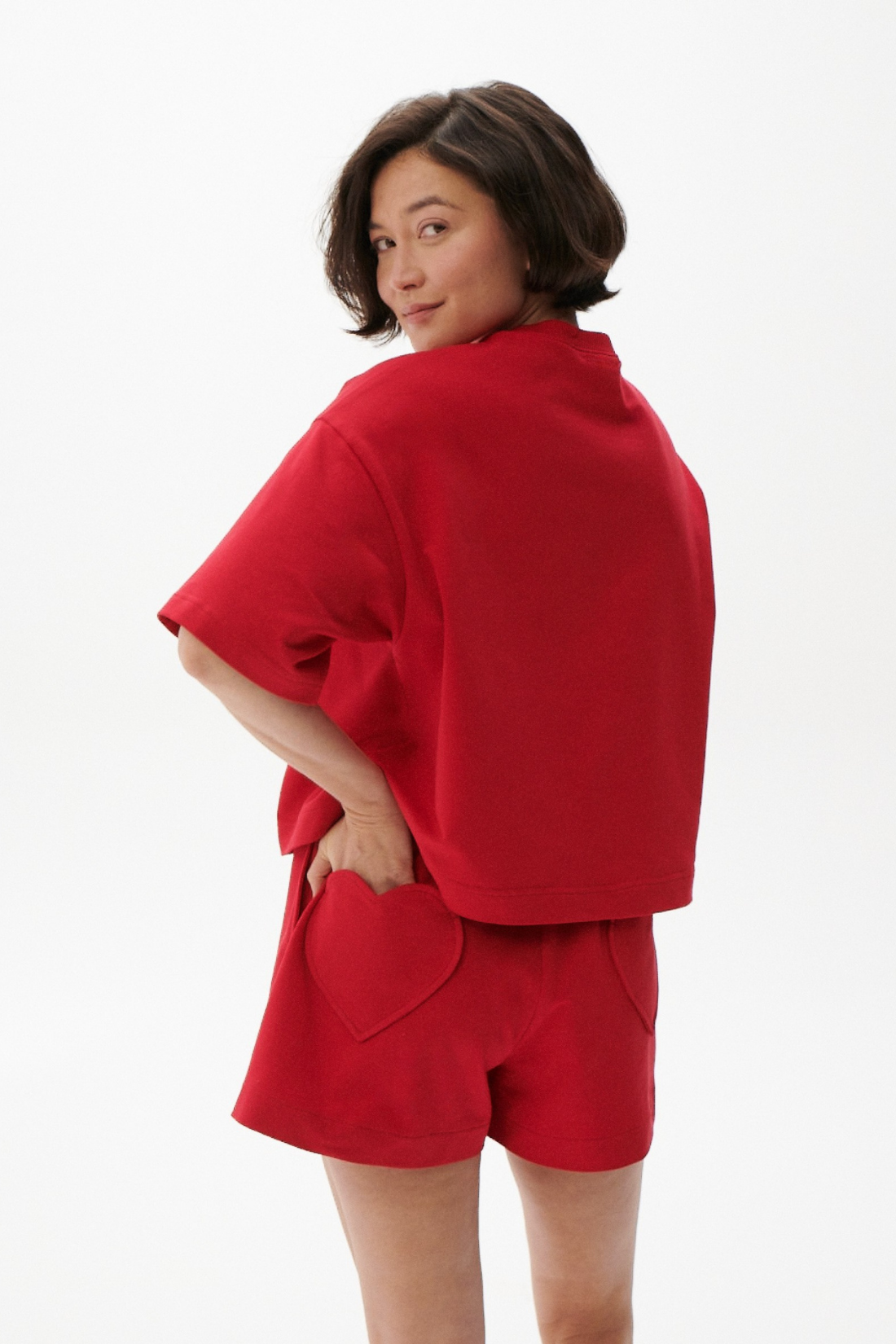 SZORTY AMORE KARMINOWE