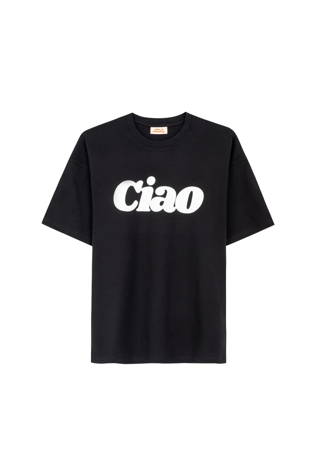 T-SHIRT CIAO BLACK - UNISEX