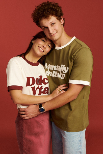 MENTALLY IN ITALY OLIVE T-SHIRT - UNISEX
