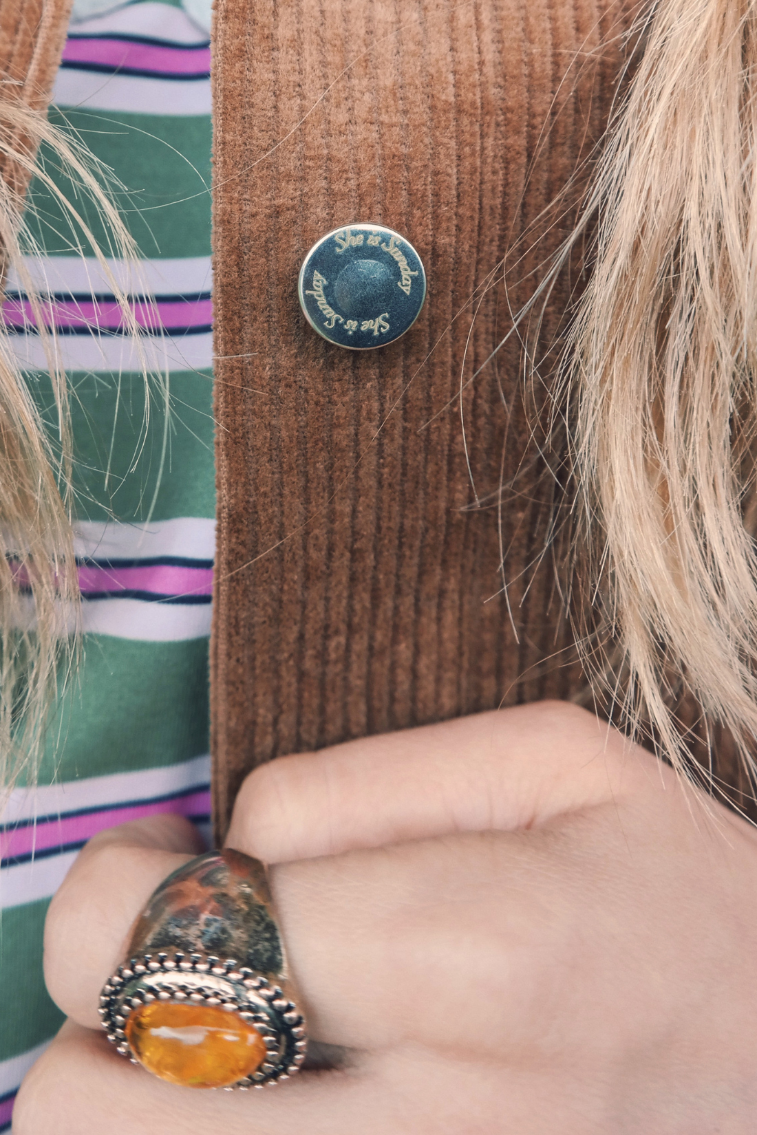 NORDIC CORDUROY JACKET COBALT BLUE
