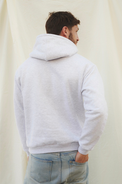 BLUZA Z KAPTUREM CIAO SZARY MELANGE - MEN