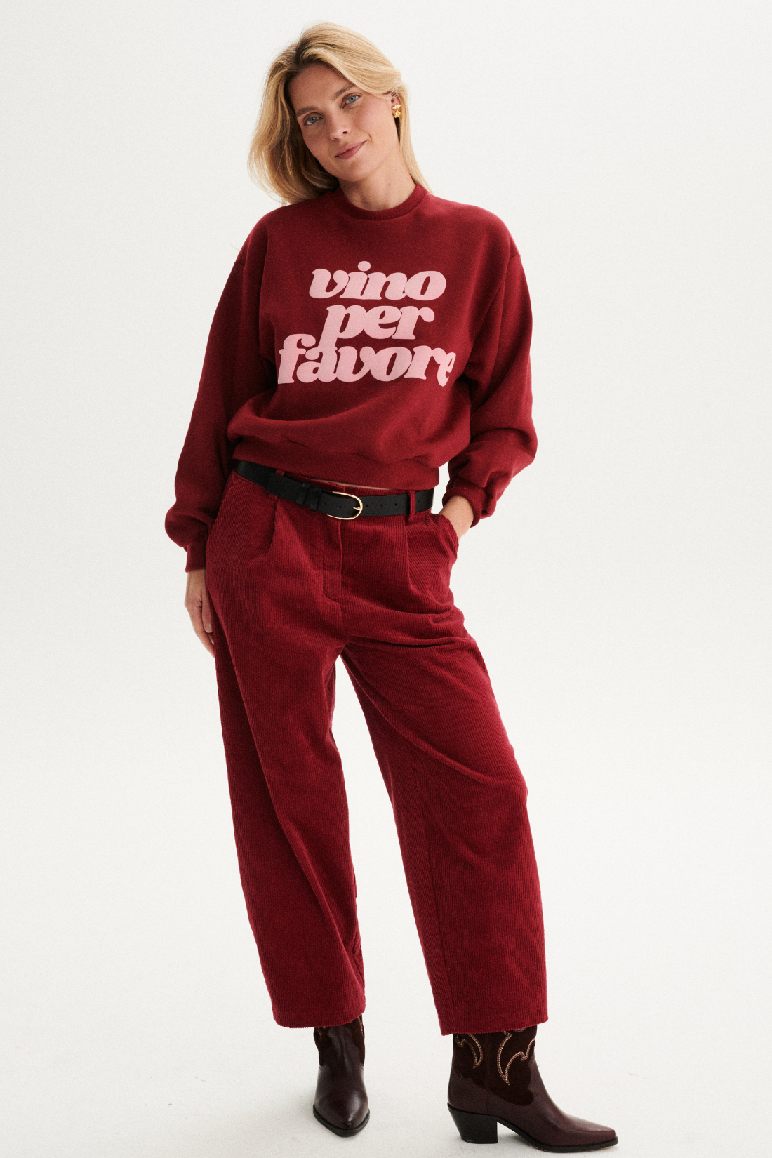 SPODNIE SELVAGGIA MALINOWE