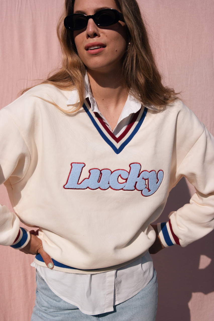 BLUZA LUCKY CREAM