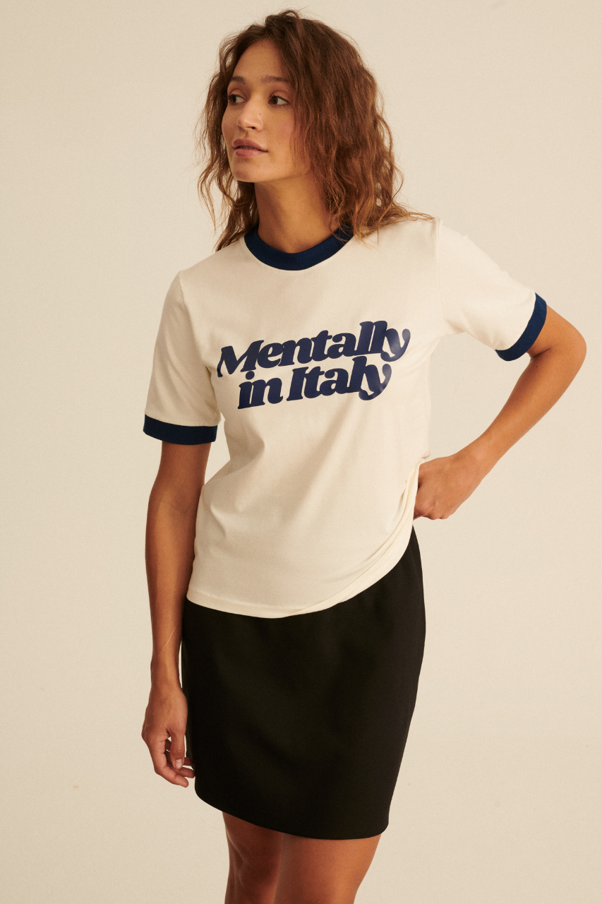 T-SHIRT MENTALLY IN ITALY NAVY