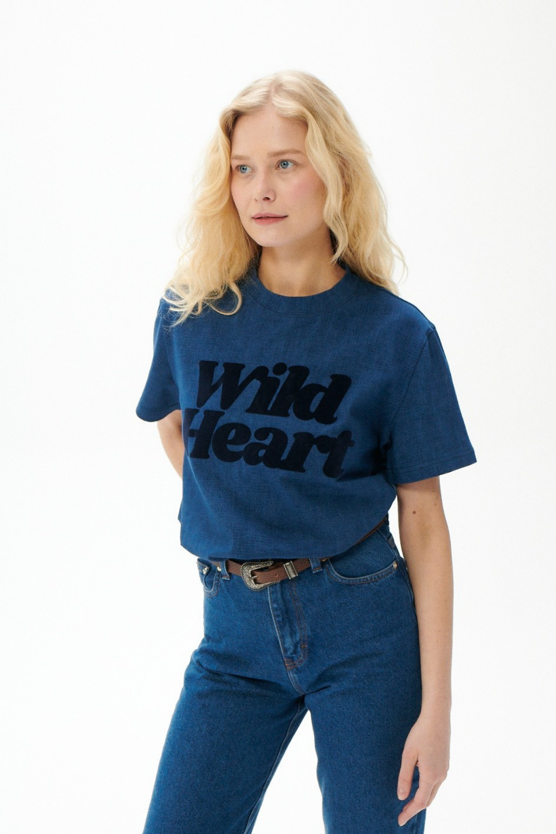 T-SHIRT WILD HEART GRANATOWY