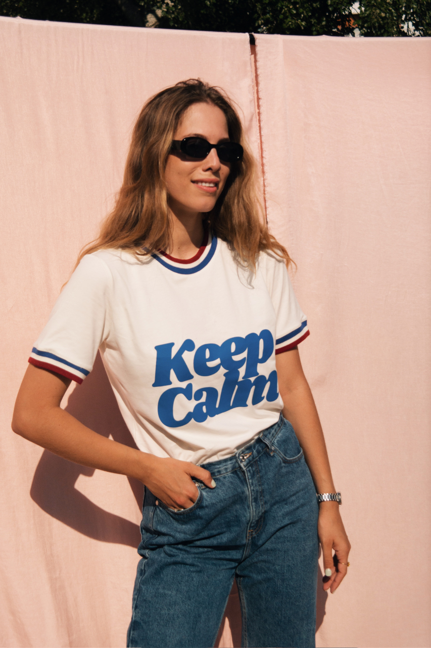 T-SHIRT KEEP CALM CREAM