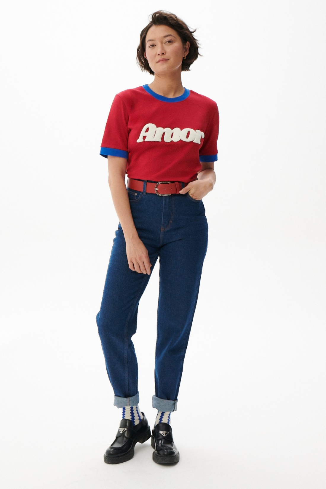 SPODNIE JEANSOWE FEMME CIEMNY NIEBIESKI