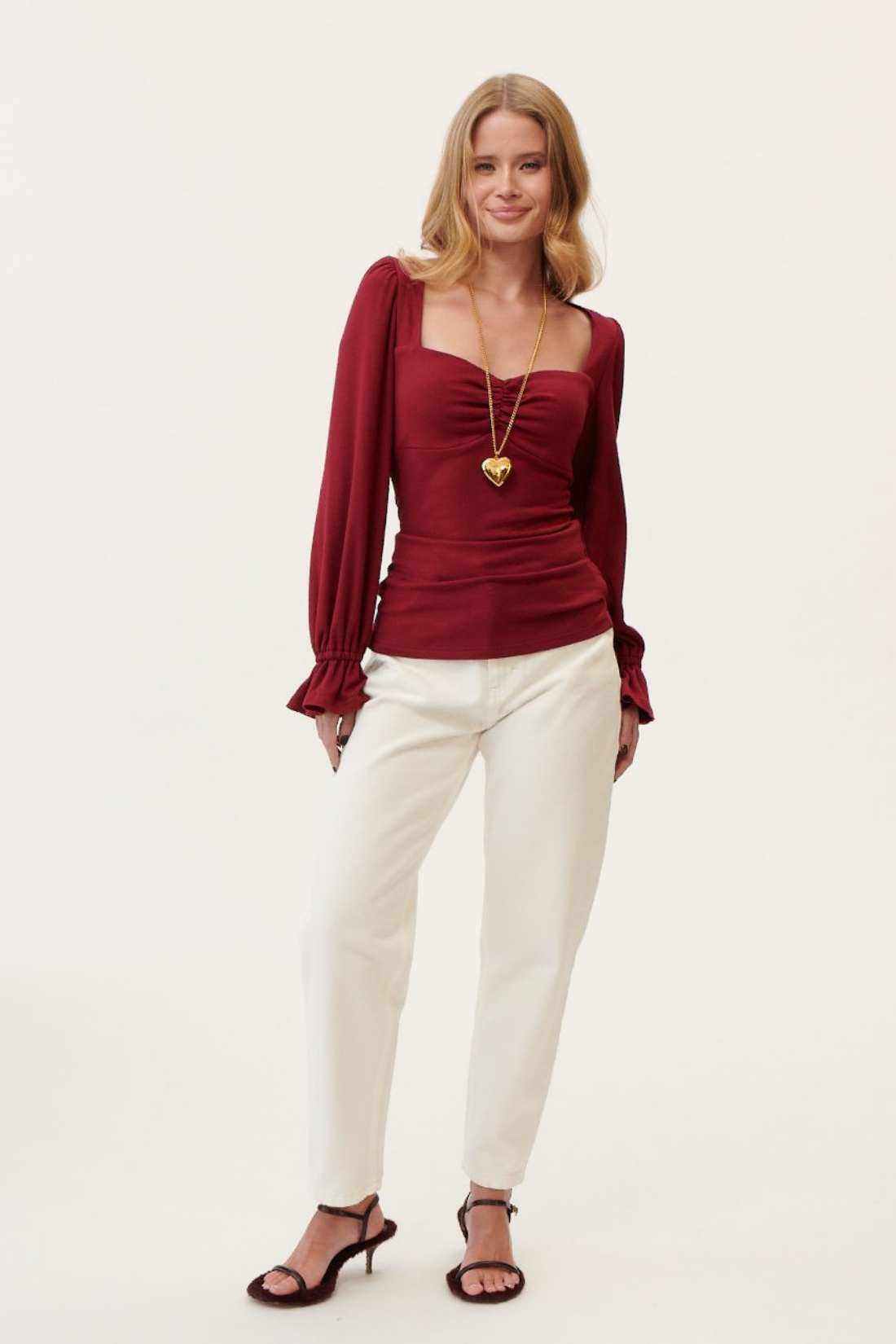 BLUZKA CRIMSON BORDOWA