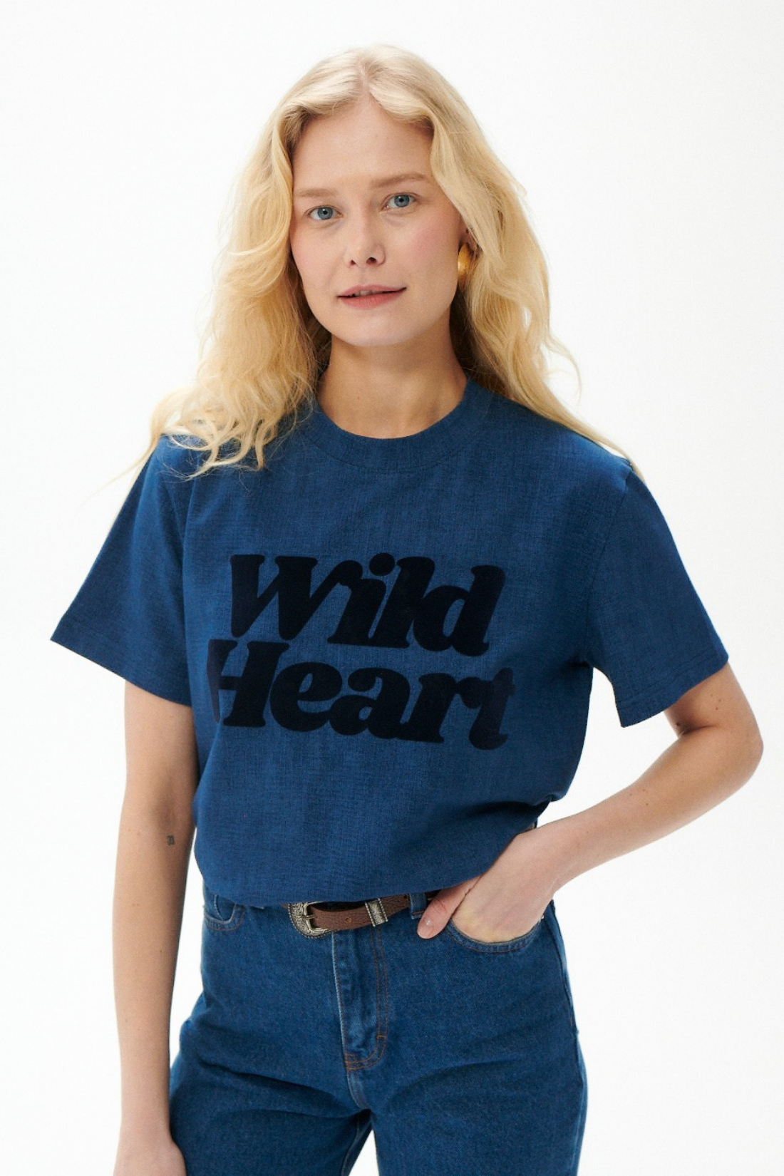 T-SHIRT WILD HEART GRANATOWY