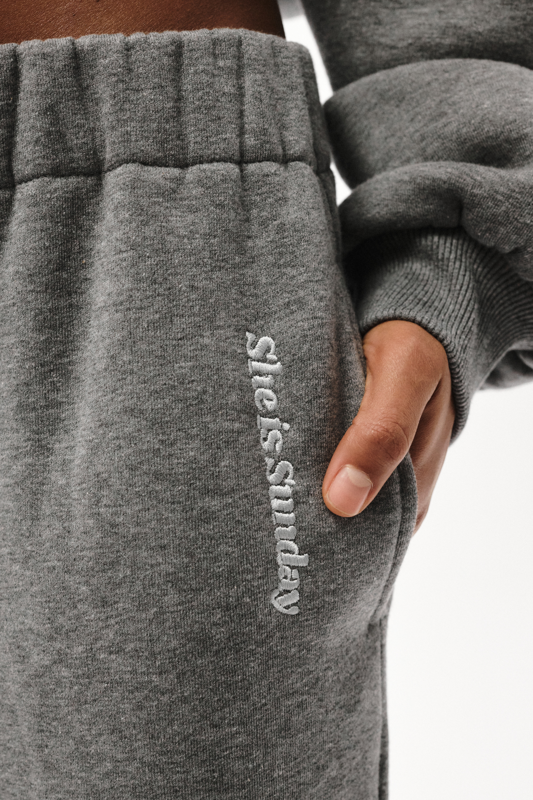 SPODNIE DOMENICA SZARY MELANŻ