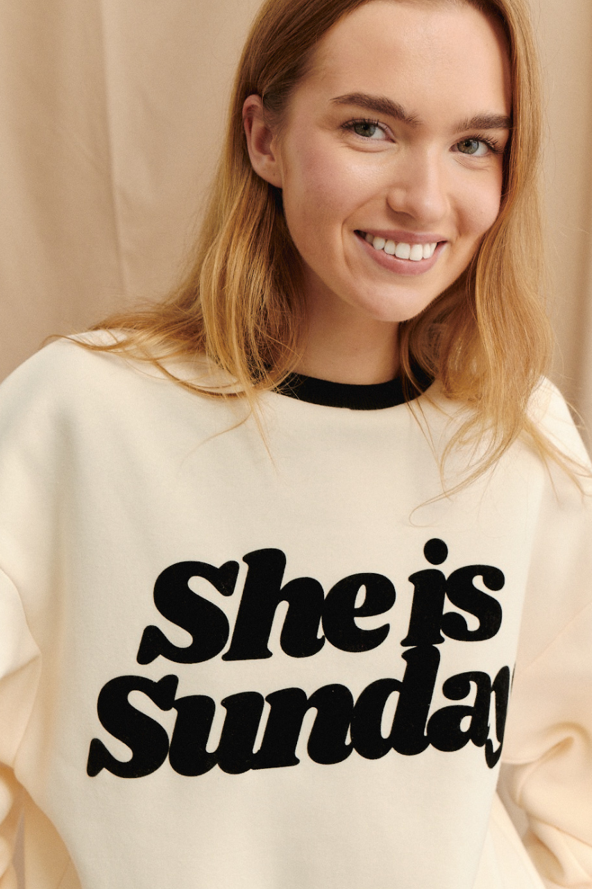 BLUZA SHE IS SUNDAY CREAM