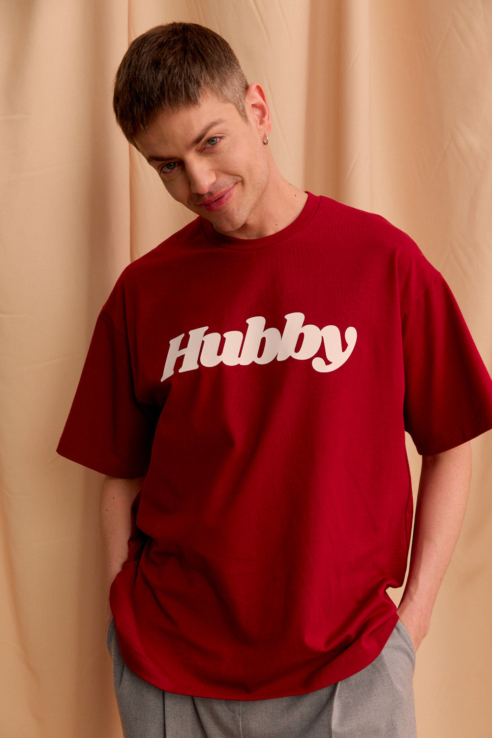 T-SHIRT HUBBY BORDO OVERSIZE - MEN