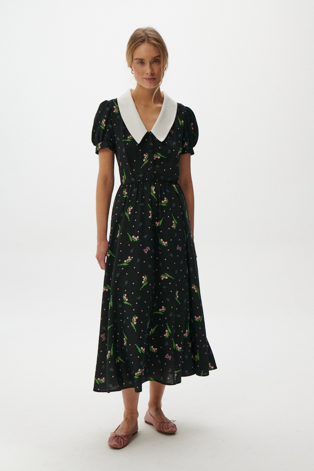 SUKIENKA BELLARIA CZARNA PRINT