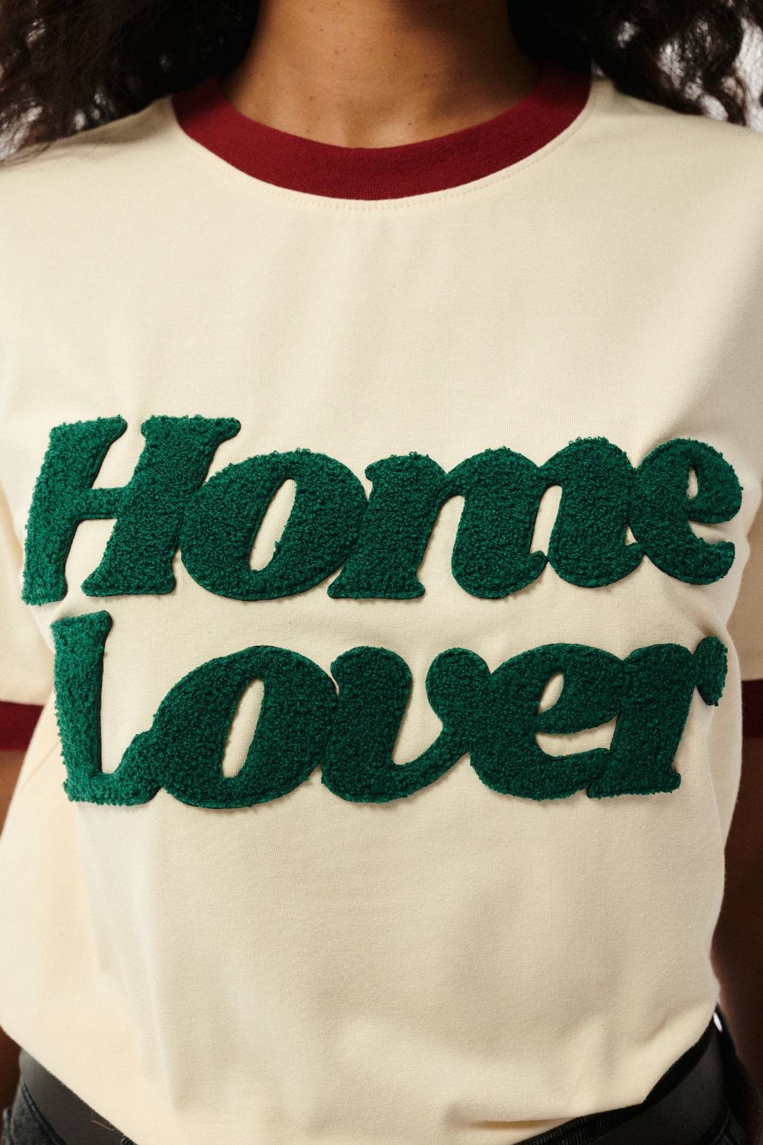 T-SHIRT HOME LOVER KREMOWY
