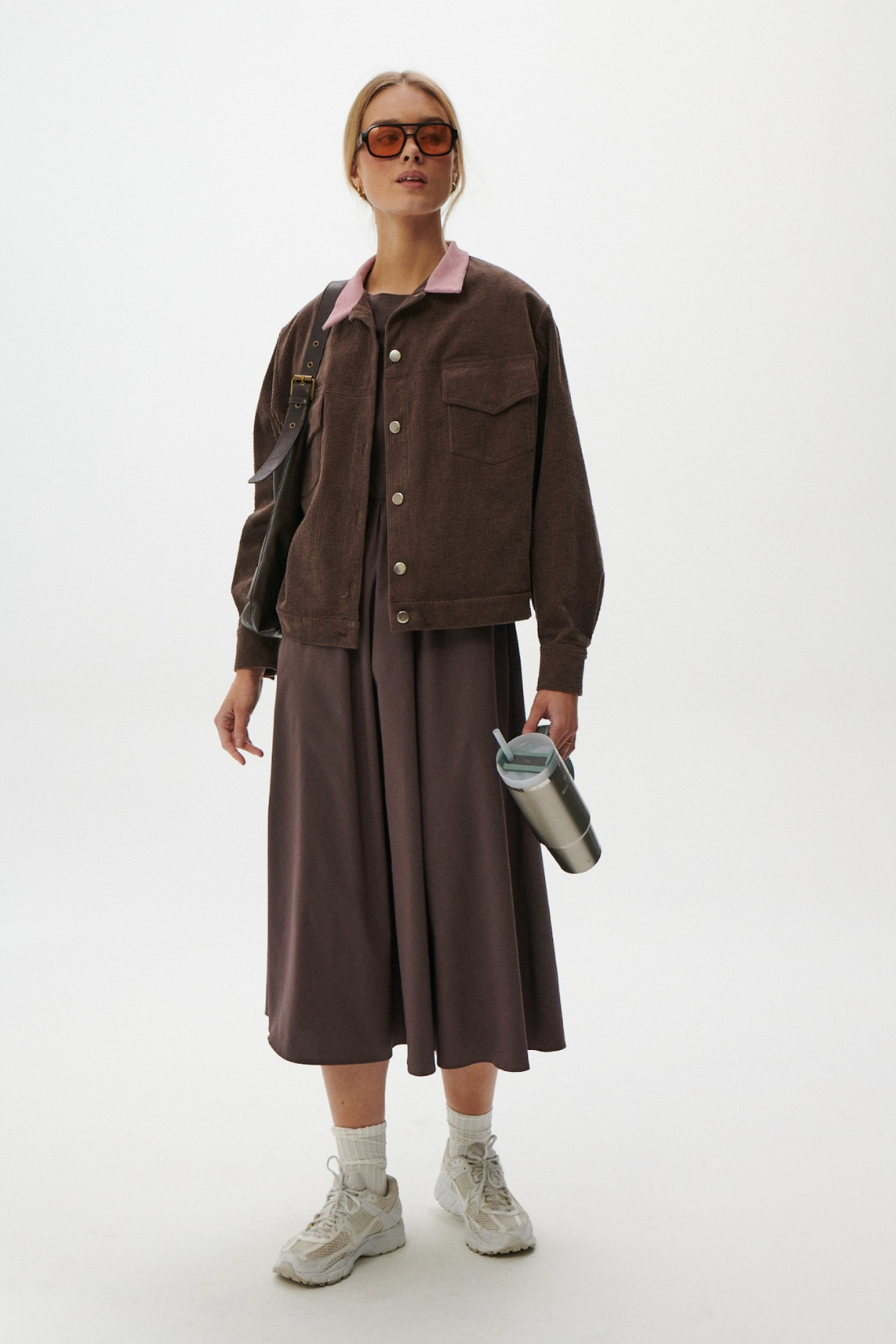 KURTKA SZTRUKSOWA ALBA BRĄZOWA