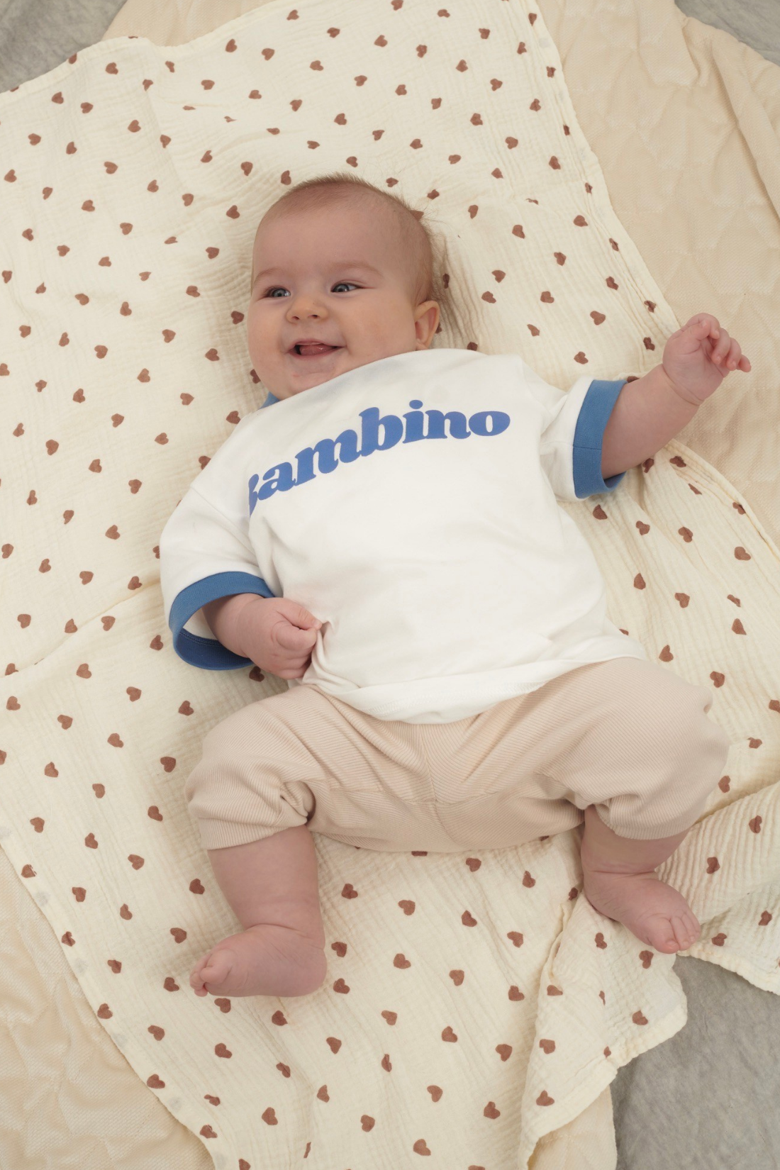 T-SHIRT BAMBINO ŚMIETANKOWY