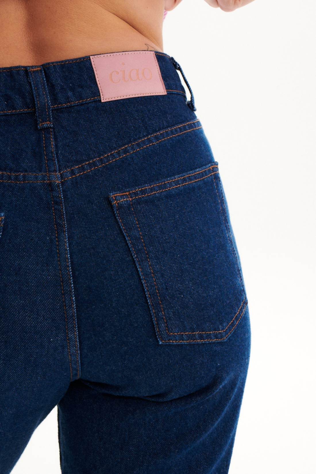 SPODNIE JEANSOWE FEMME CIEMNY NIEBIESKI