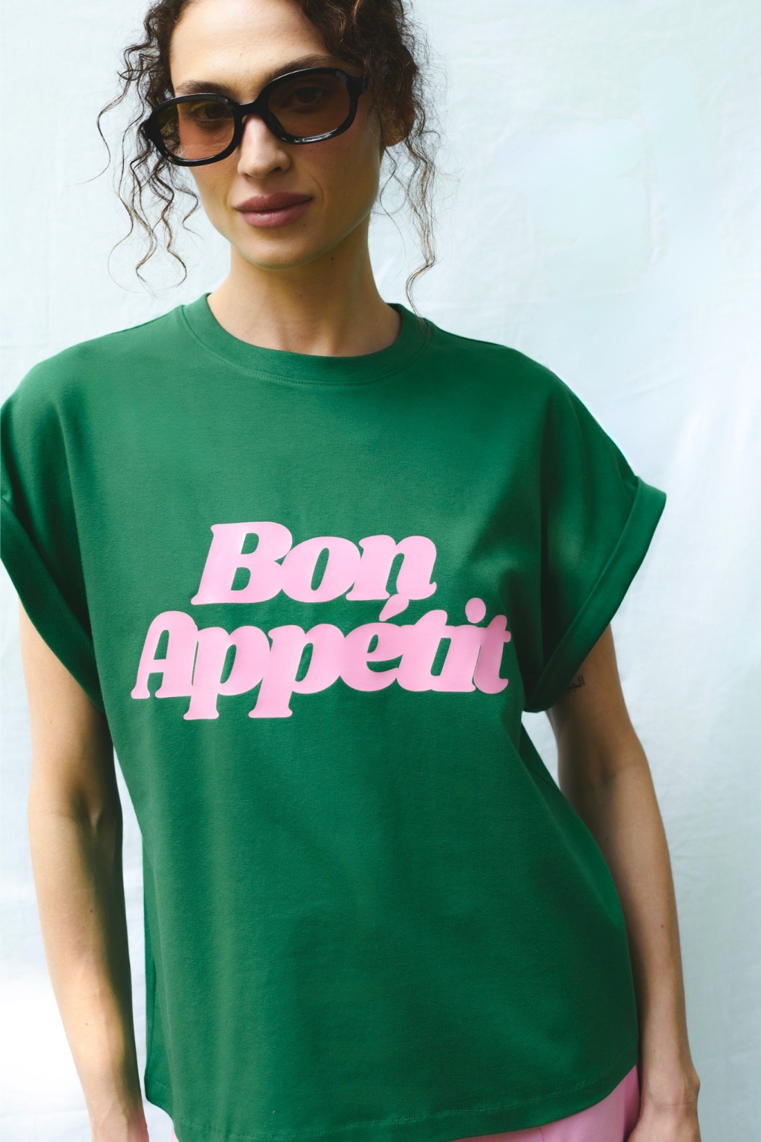 T-SHIRT BON APPETIT ZIELONY