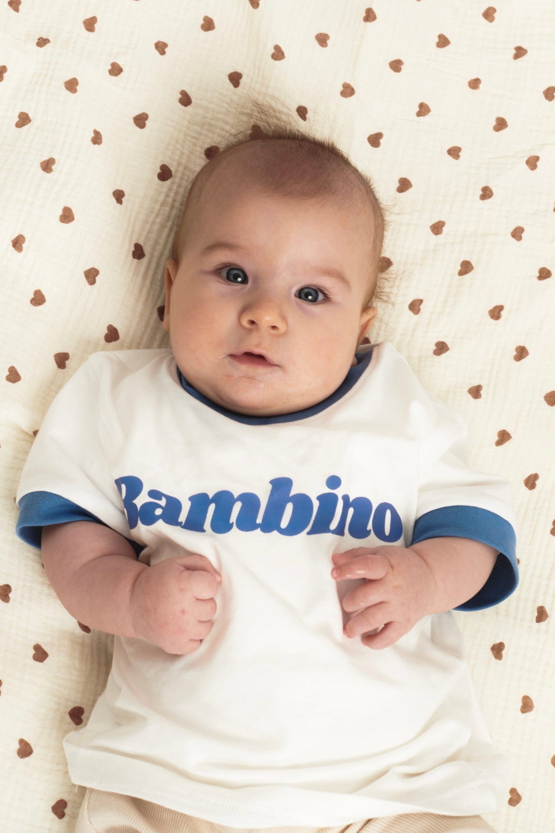 T-SHIRT BAMBINO ŚMIETANKOWY