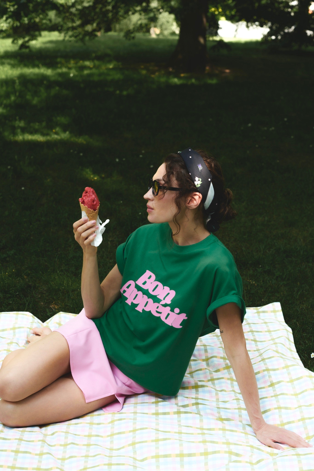 T-SHIRT BON APPETIT ZIELONY