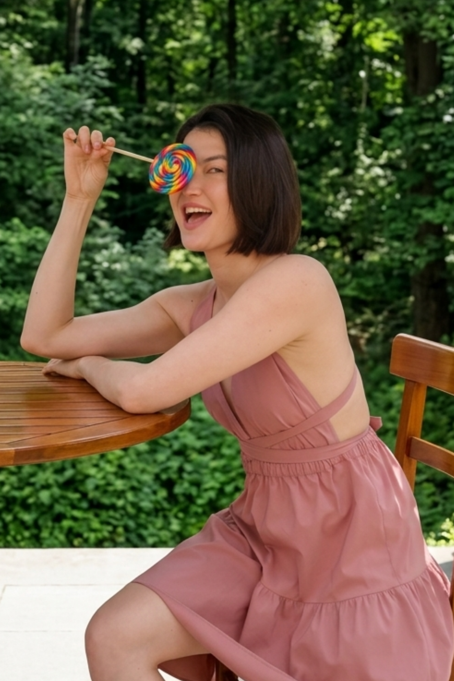 SUKIENKA CAPRI PUDROWY RÓŻ