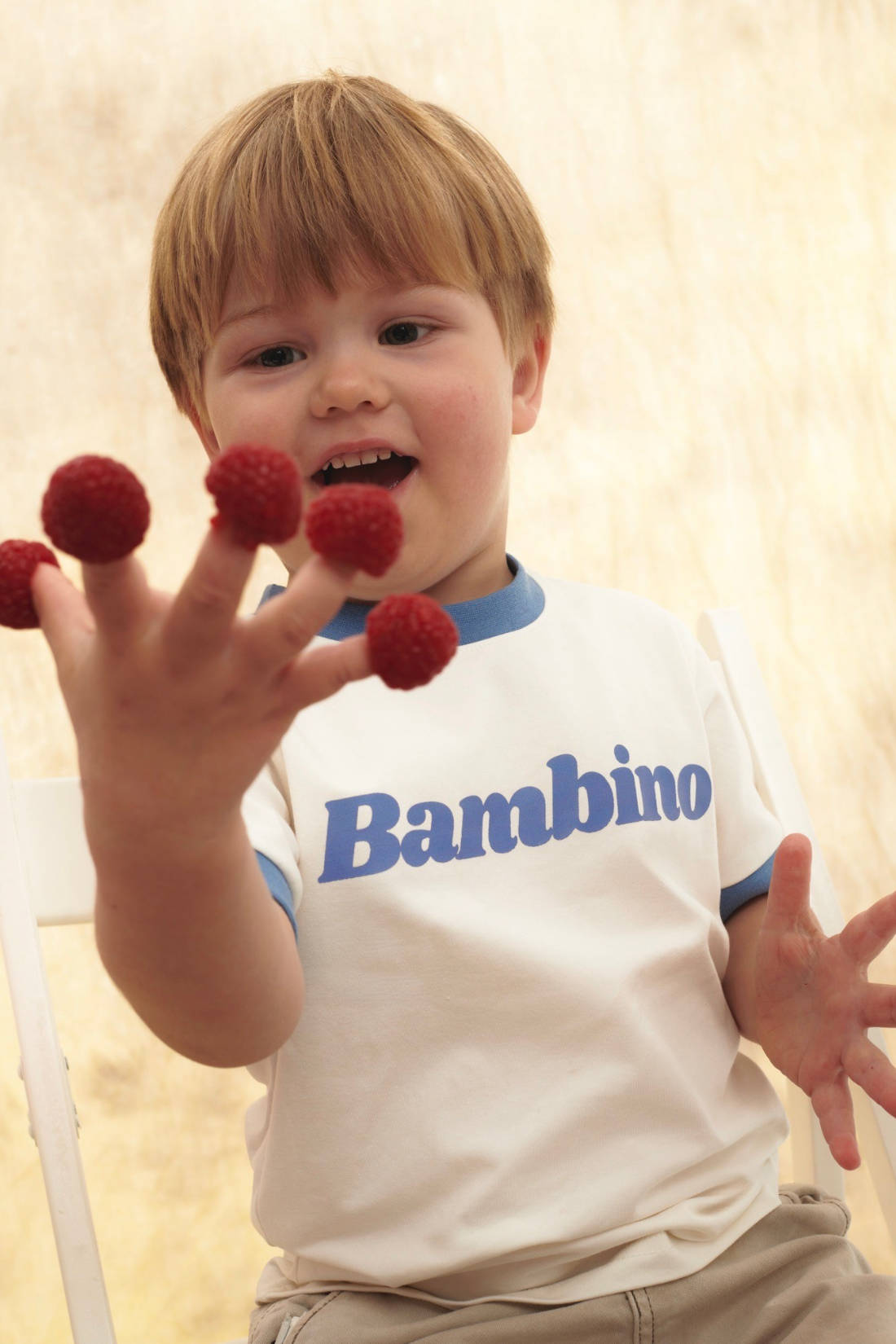 T-SHIRT BAMBINO ŚMIETANKOWY