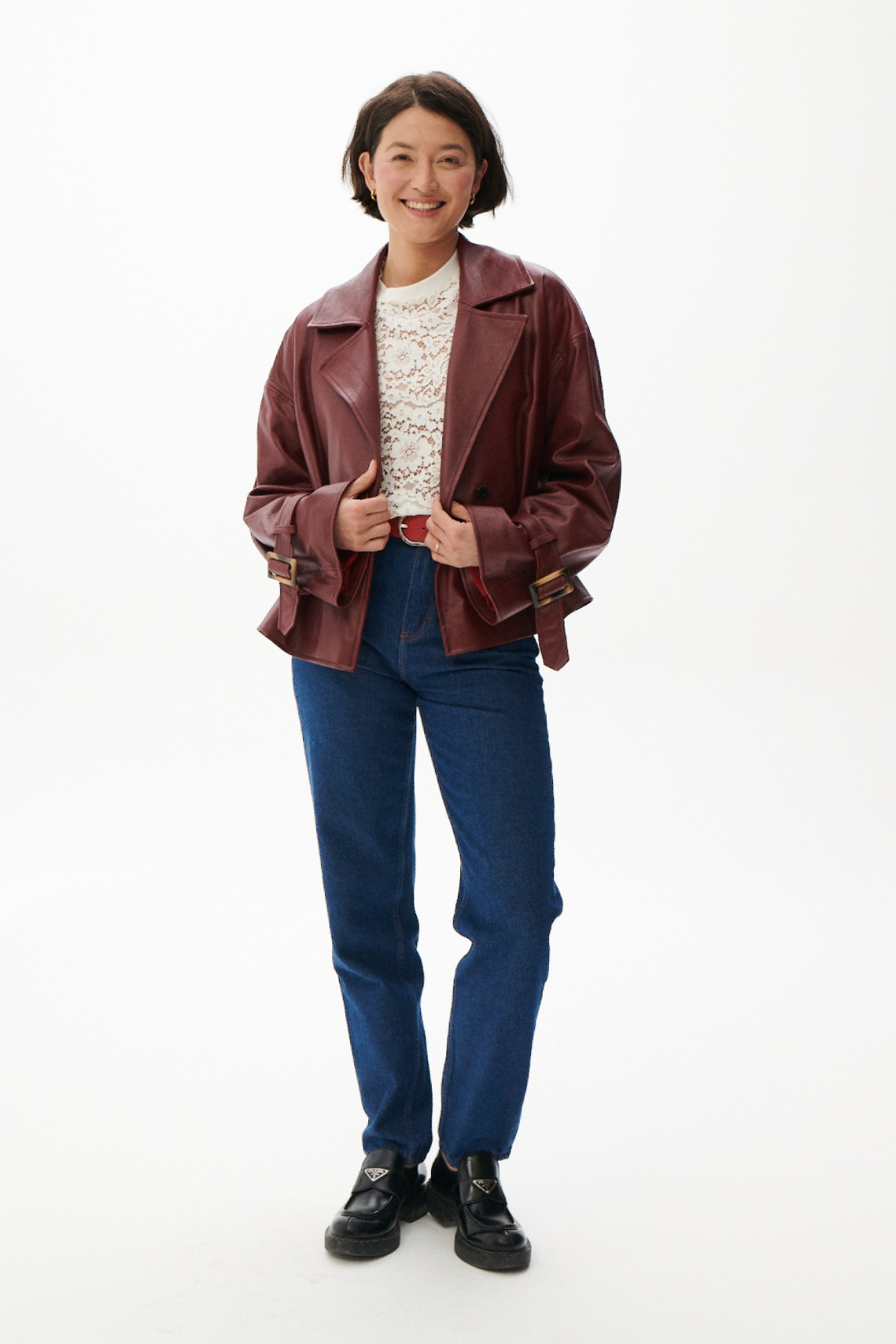 KURTKA SKÓRZANA FINESSE CZERWONA