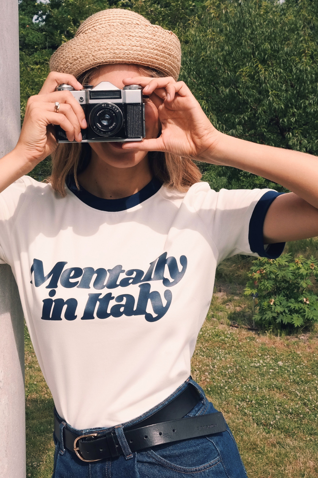 T-SHIRT MENTALLY IN ITALY NAVY