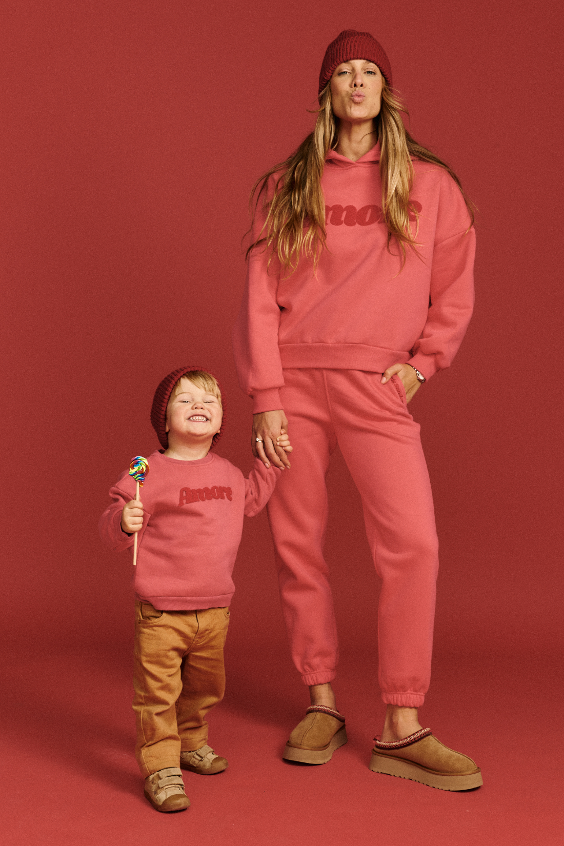 AMORE RED MINI SWEATSHIRT