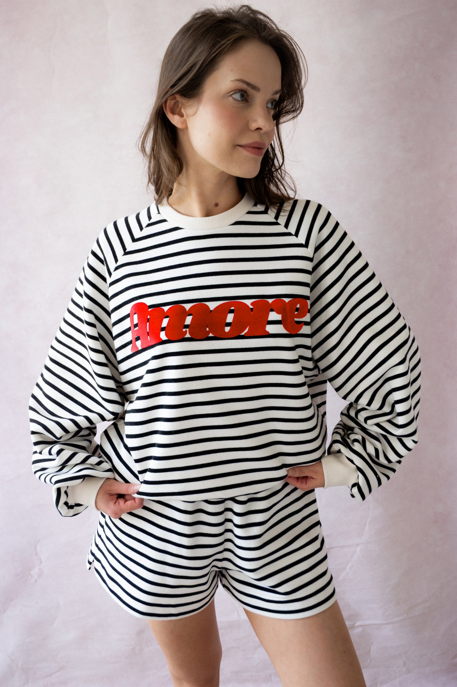 BLUZA CHIARA STRIPED KREMOWA