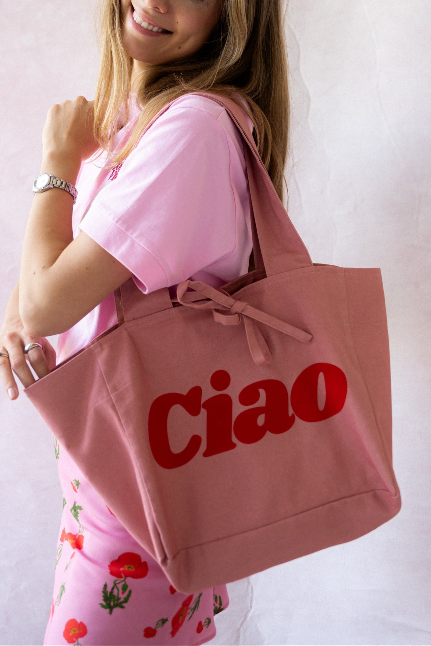TORBA SHOPPER CIAO RÓŻOWA