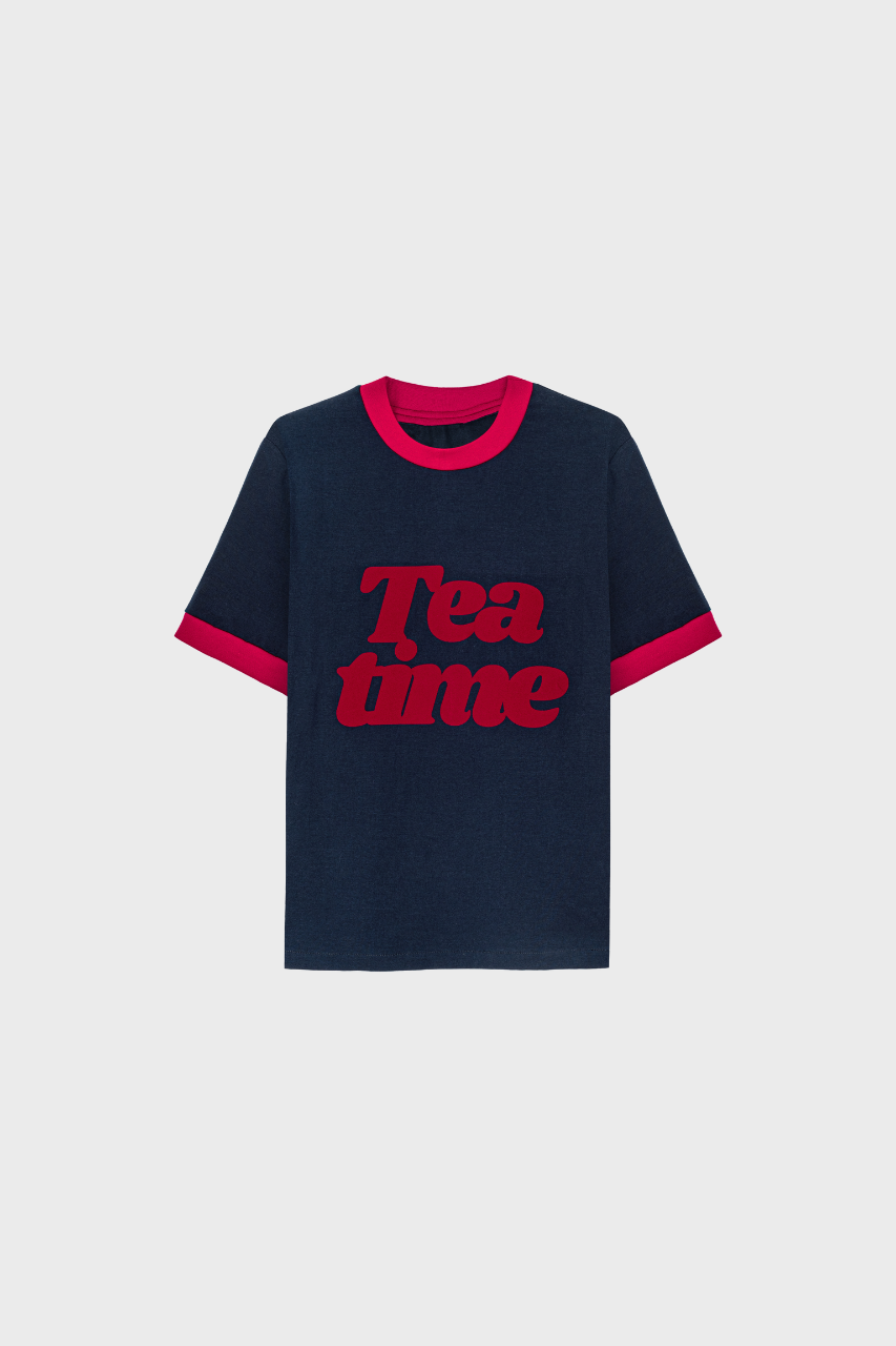 T-SHIRT TEA TIME NAVY