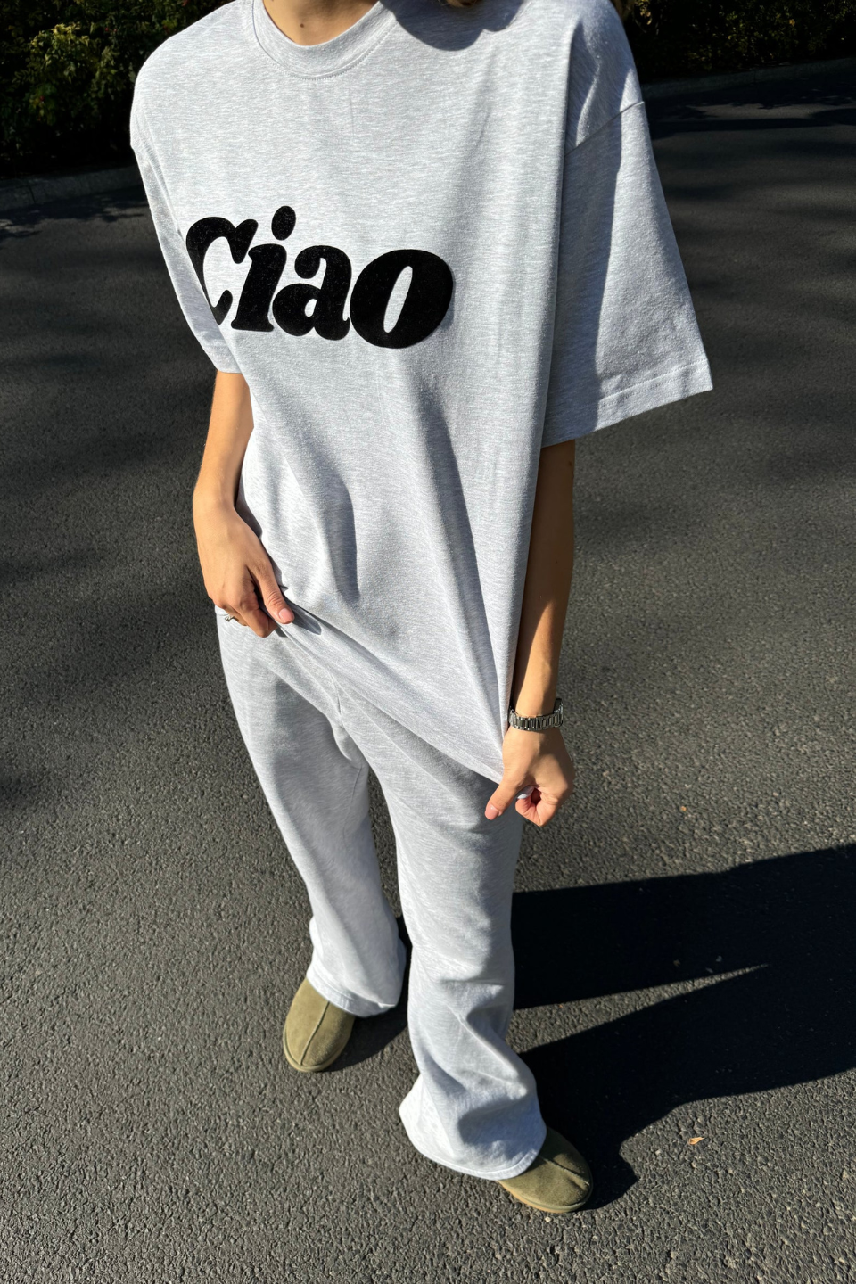 T-SHIRT OVERSIZE CIAO GREY