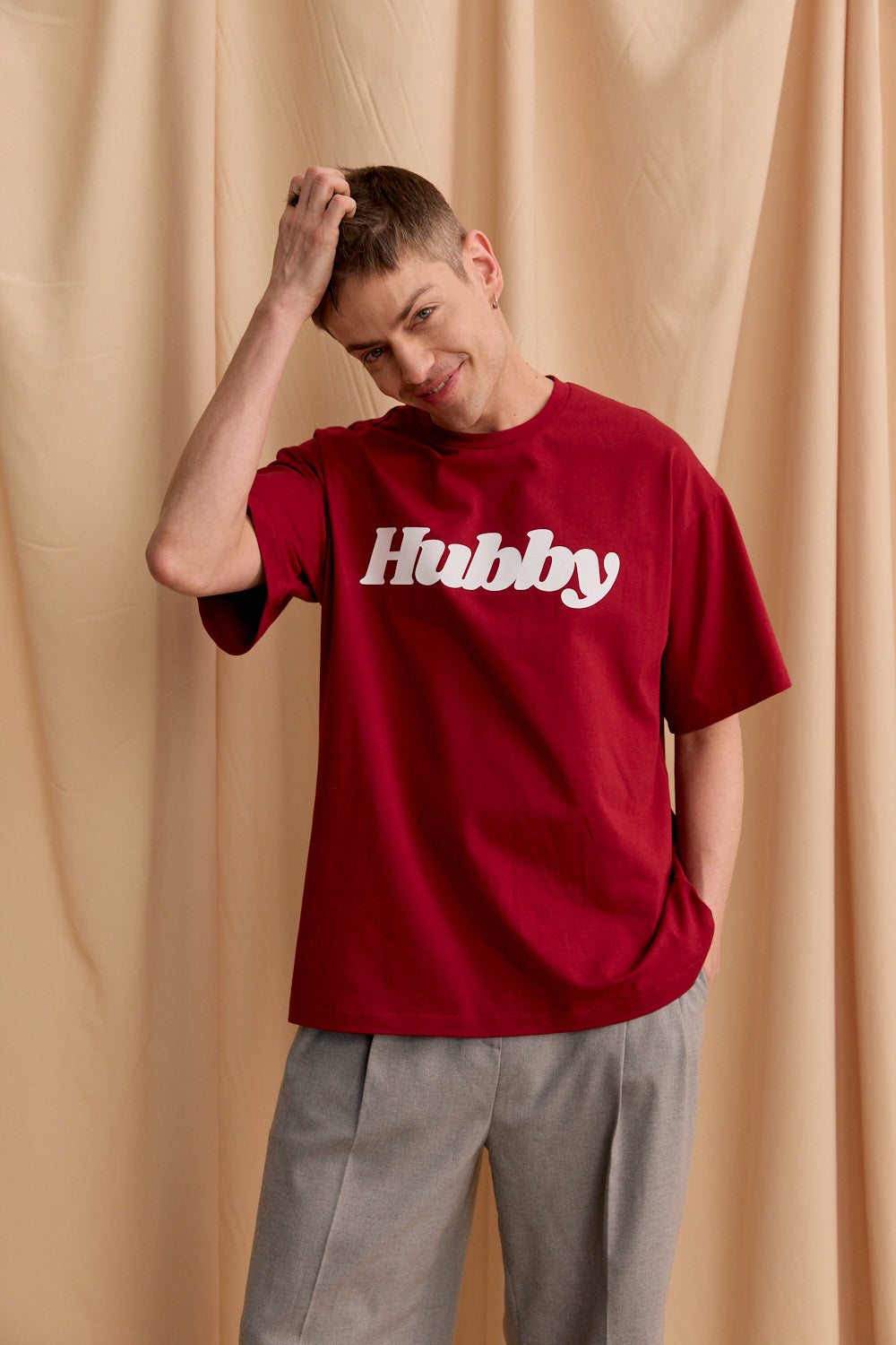 T-SHIRT HUBBY BORDO OVERSIZE - MEN