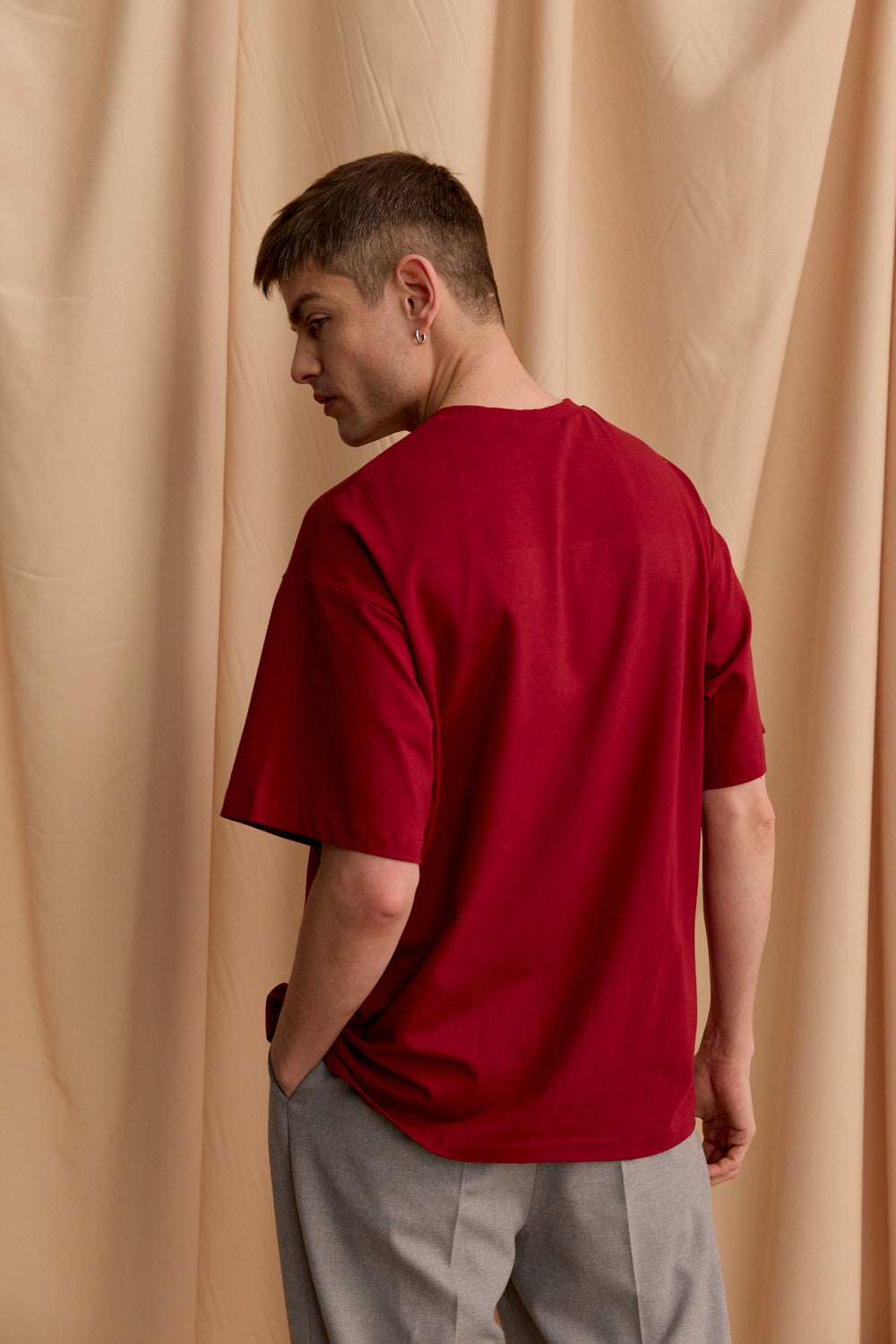 T-SHIRT HUBBY BORDO OVERSIZE - MEN