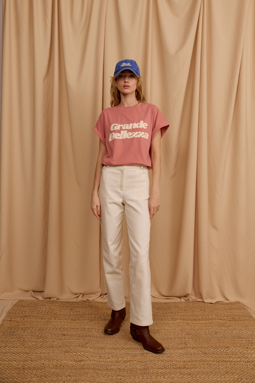 T-SHIRT GRANDE BELLEZZA DUSTY PINK