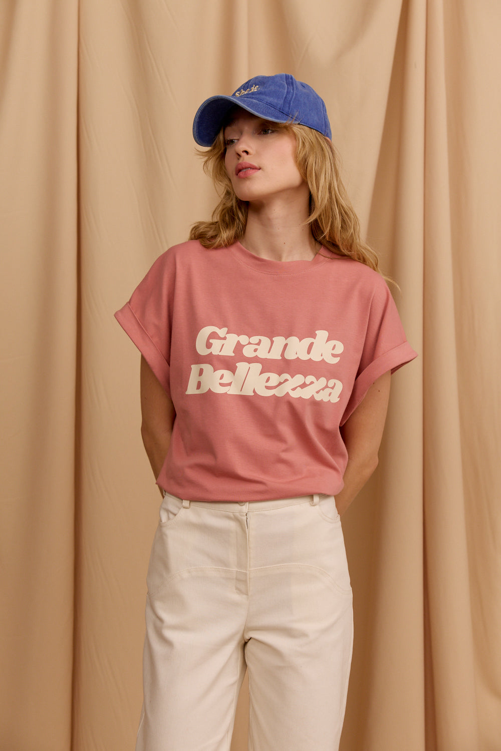 T-SHIRT GRANDE BELLEZZA DUSTY PINK