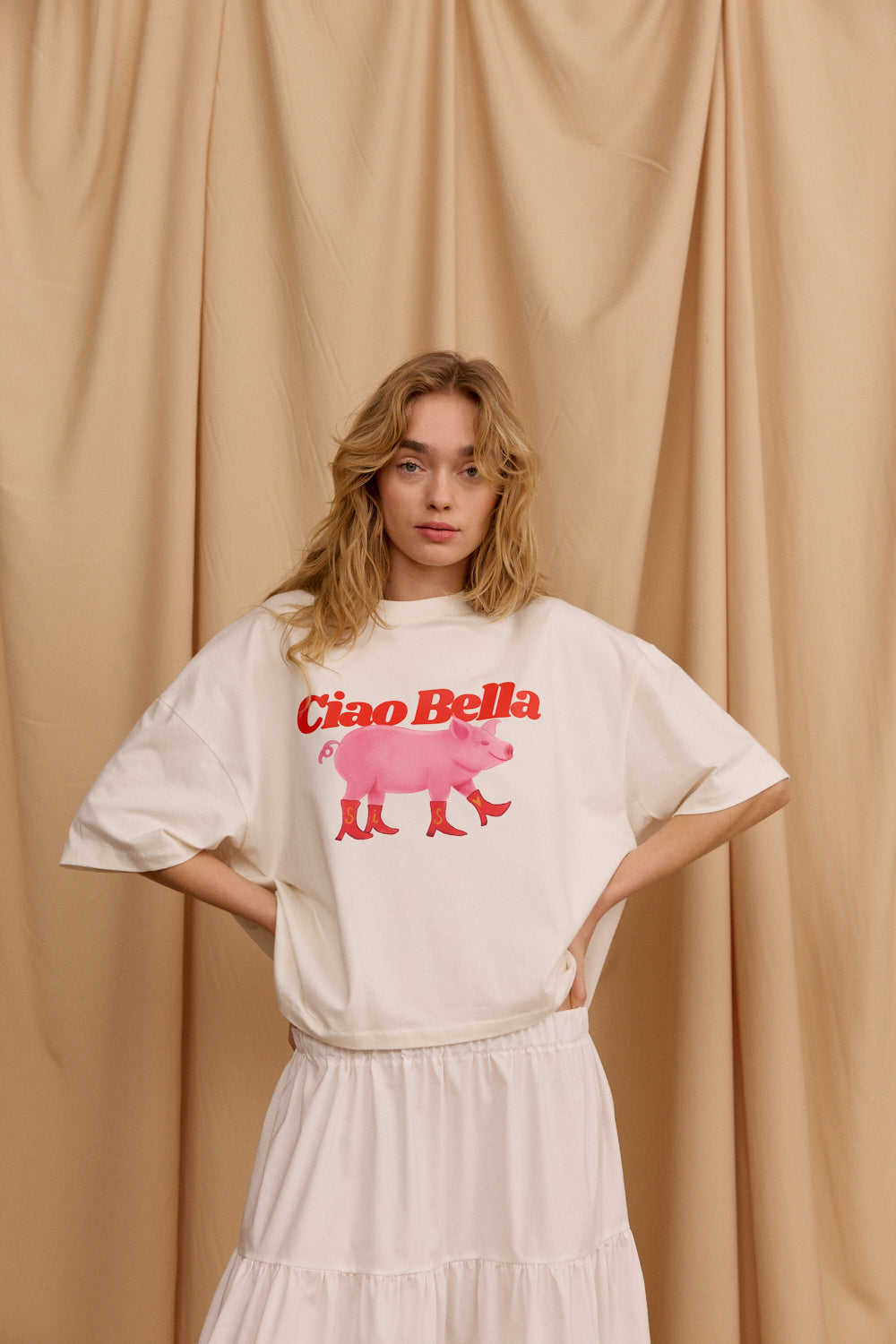 T-SHIRT CIAO BELLA BOXY