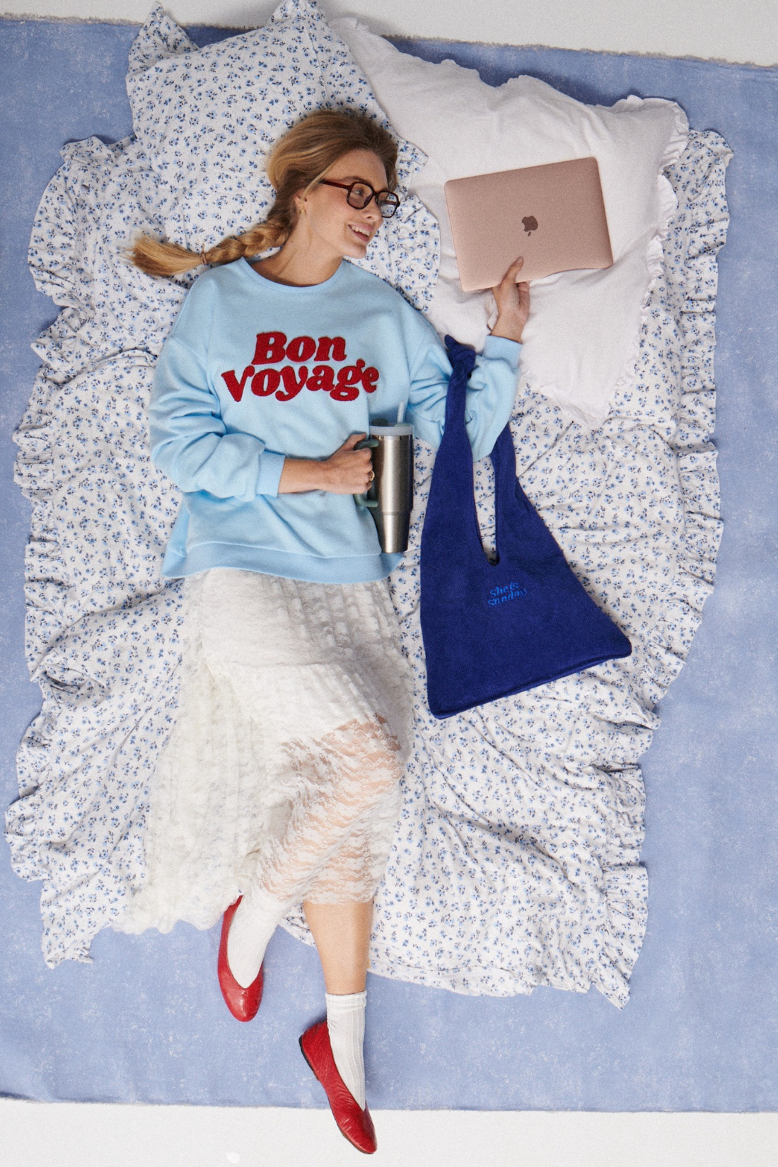 TORBA SZTRUKSOWA NORDIC KOBALTOWA