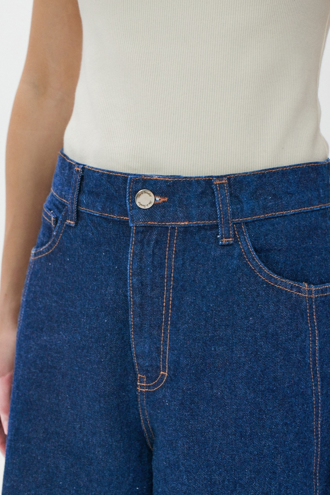 ELARA BARREL TALL JEANS DARK BLUE