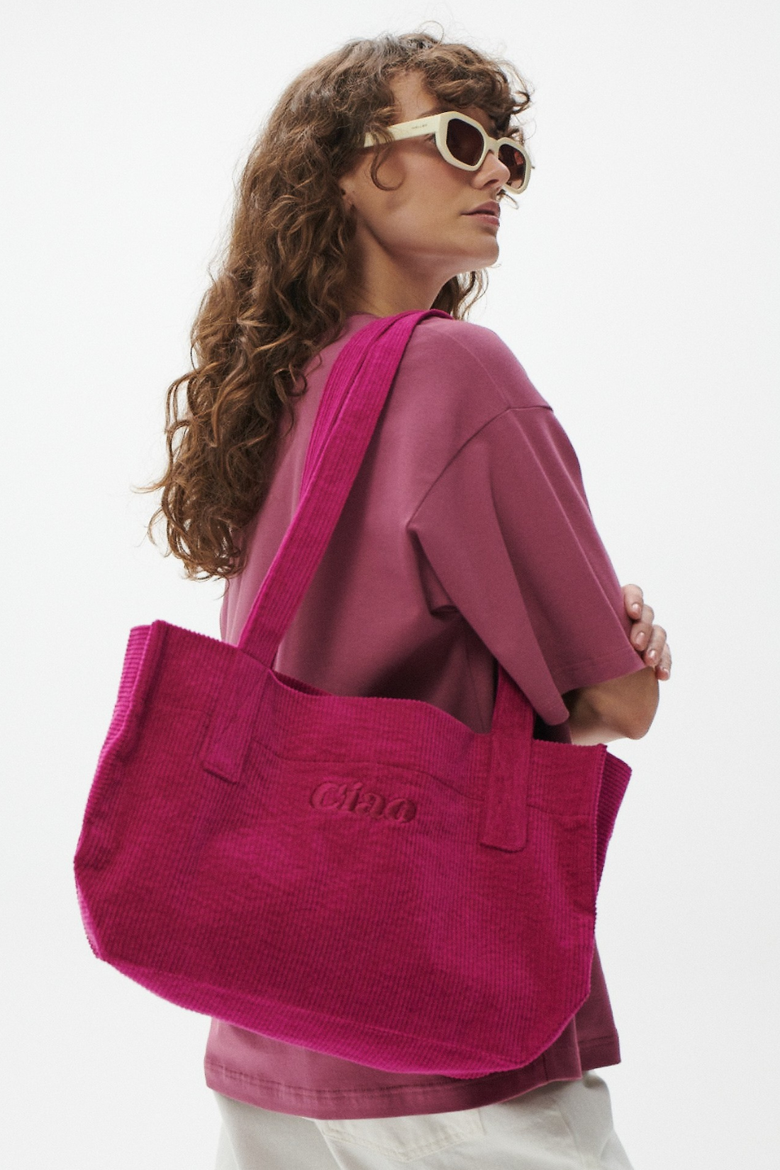 TORBA SZTRUKSOWA VELORA MALINOWA