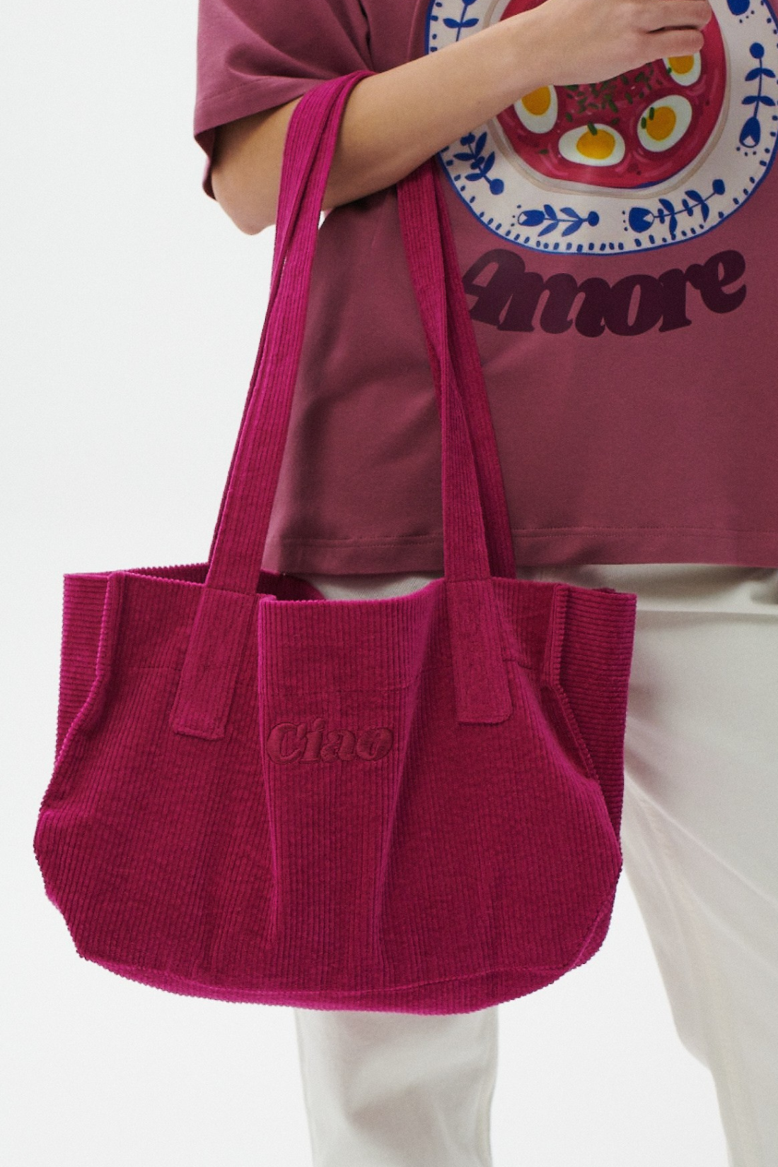 TORBA SZTRUKSOWA VELORA MALINOWA