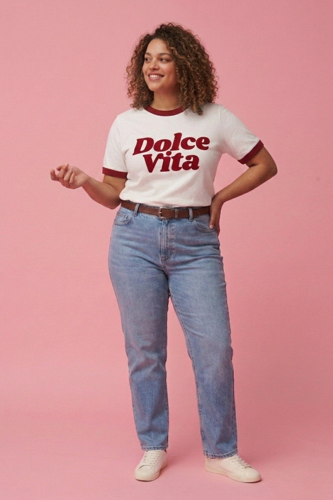 T-SHIRT DOLCE VITA BIAŁY