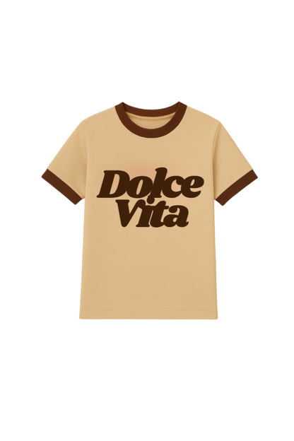 T-SHIRT DOLCE VITA MOKKA