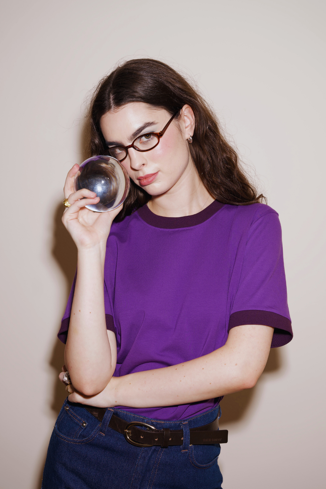 T-SHIRT BASIC SIS FIOLETOWY