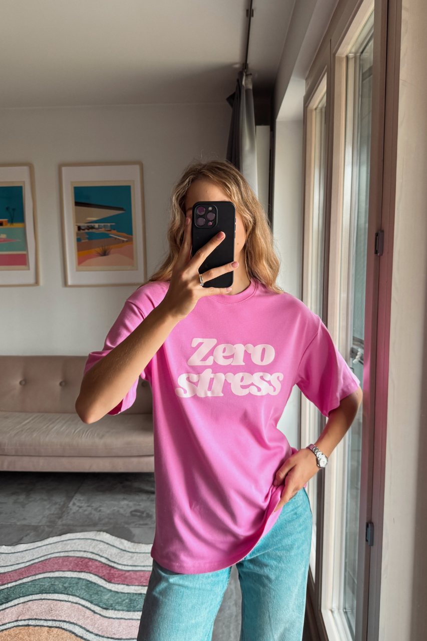 T-SHIRT ZERO STRESS PINK OVERSIZE