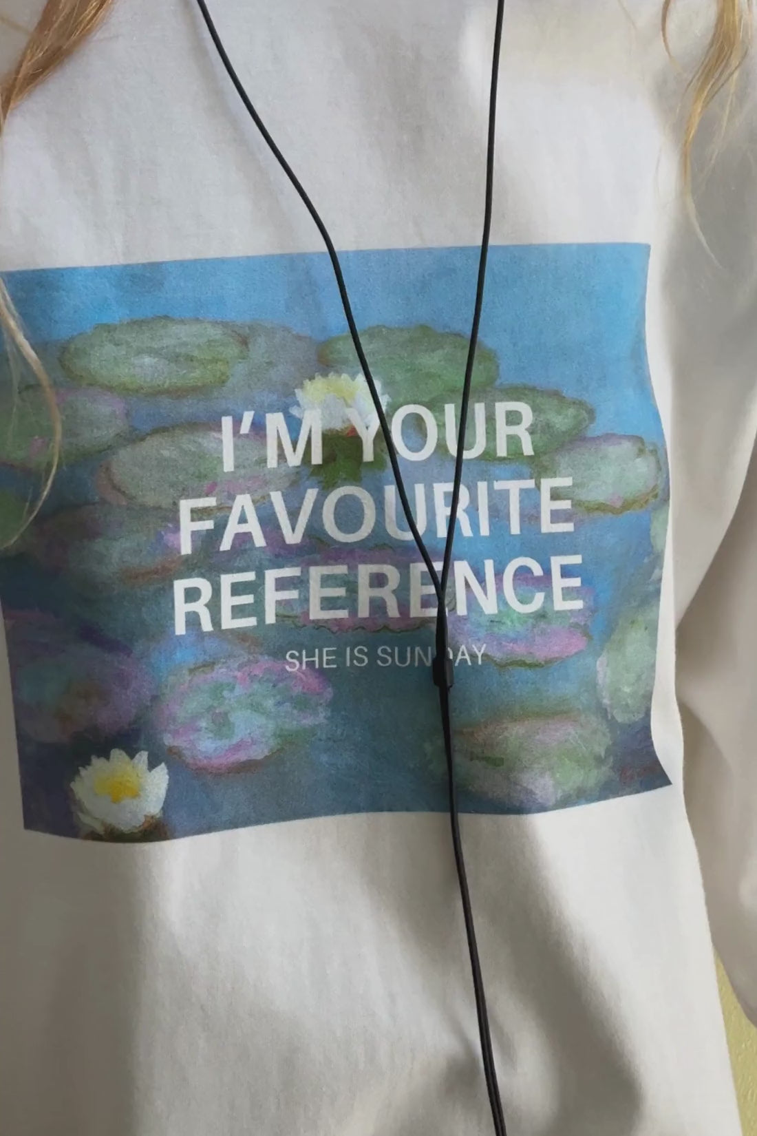 T-SHIRT FAVORITE REFERENCE ŚMIETANKOWY