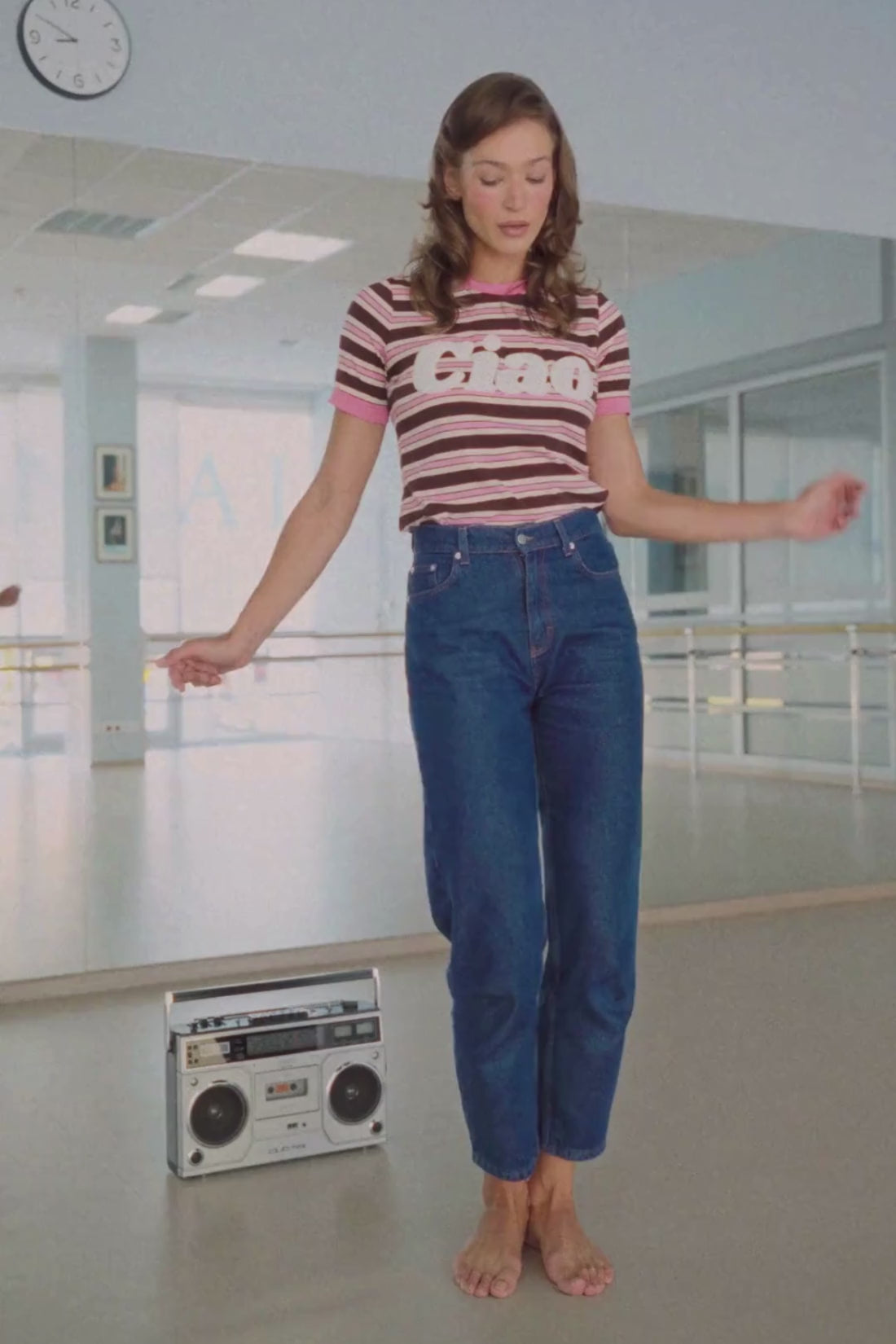 SPODNIE JEANSOWE FEMME CIEMNY NIEBIESKI