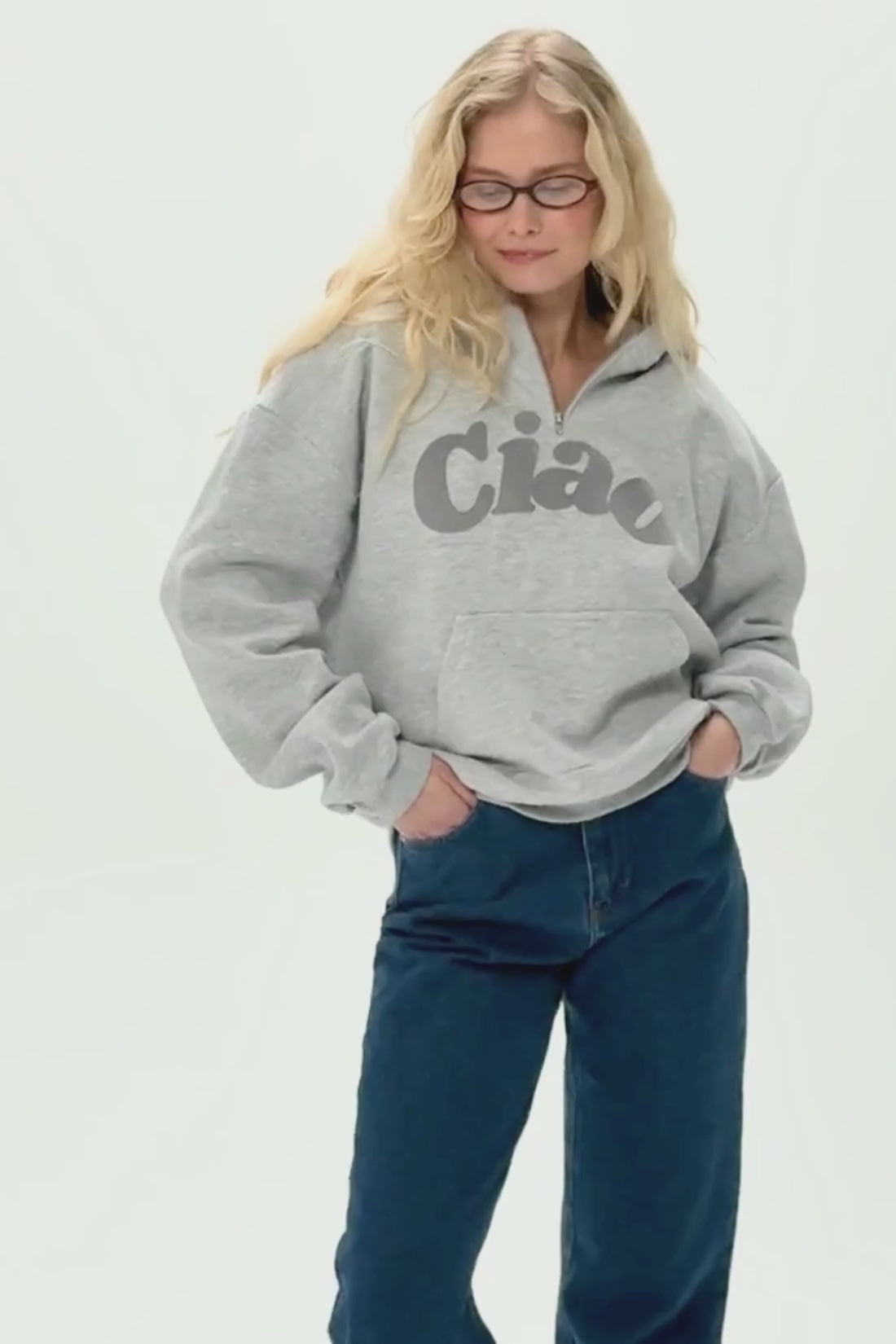 CIAO Hoodie Gray Sweatshirt