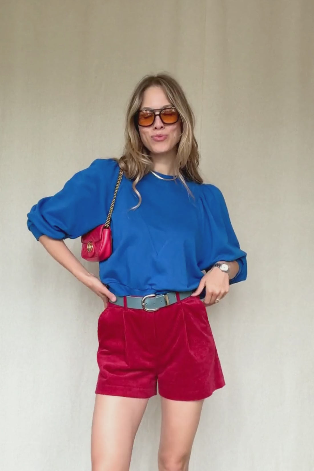 BLUZA BLUE AMORE KOBALTOWA